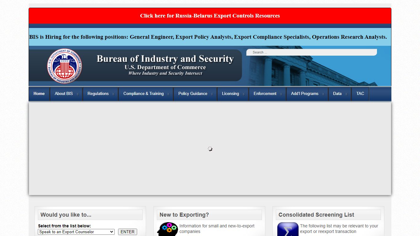 Bureau of Industry and Security - BIS Website