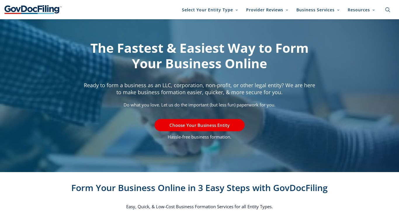 Form a Business | File All Important Business Formation Documents Online