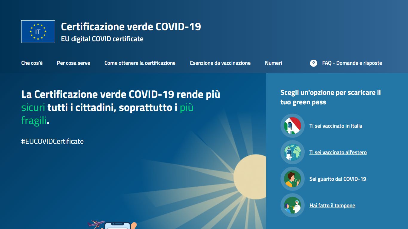 Home - Certificazione verde COVID-19